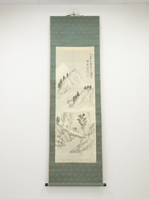 JAPANESE HANGING SCROLL / HAND PAINTED / SCENERY